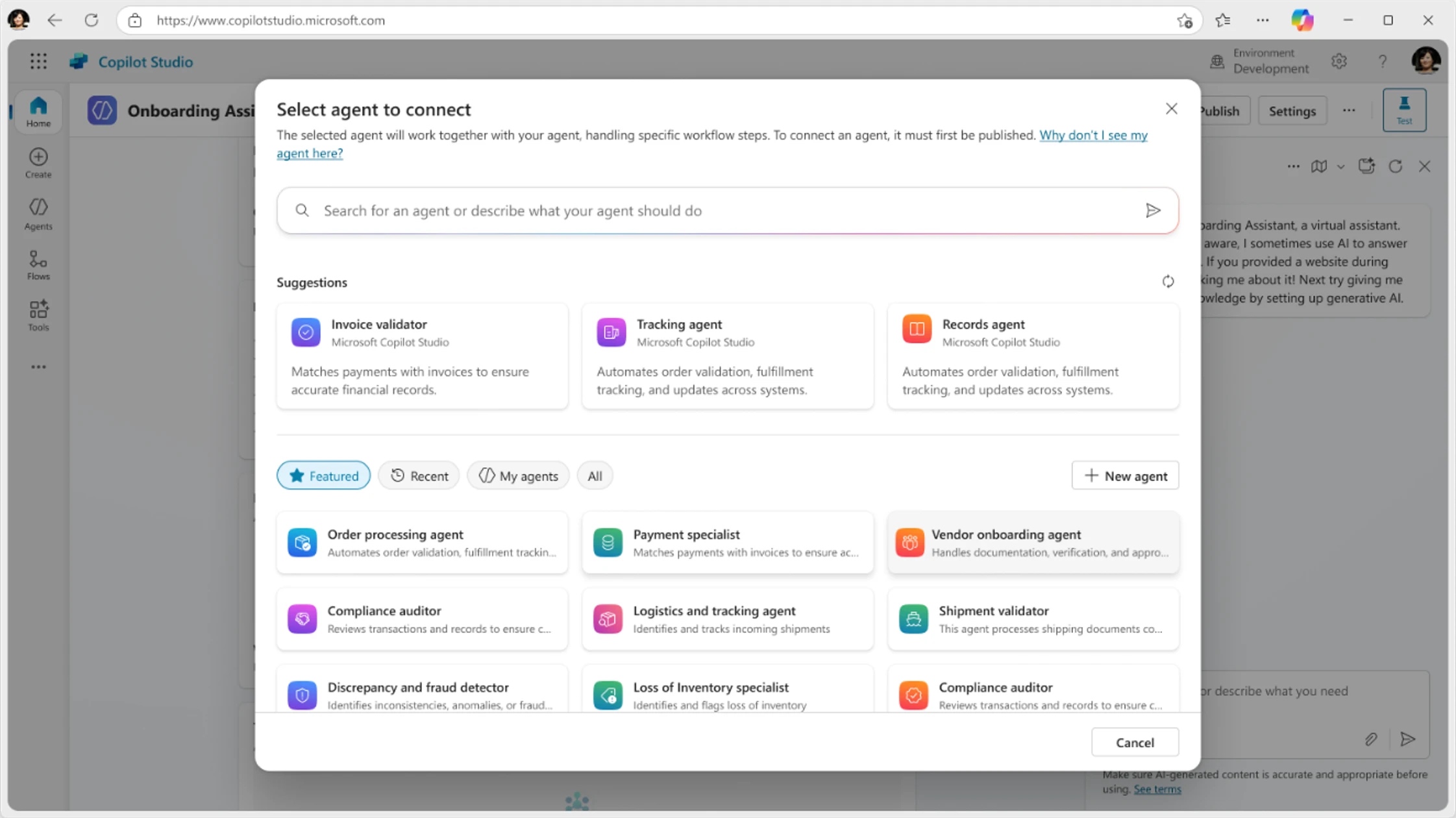 microsoftcopilotstudio agent to connect