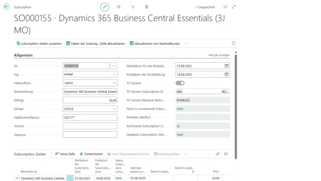 td synnex subscription